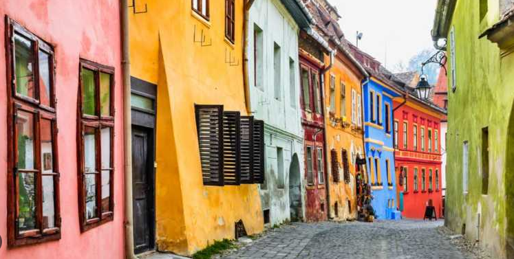Sighisoara façades colorées